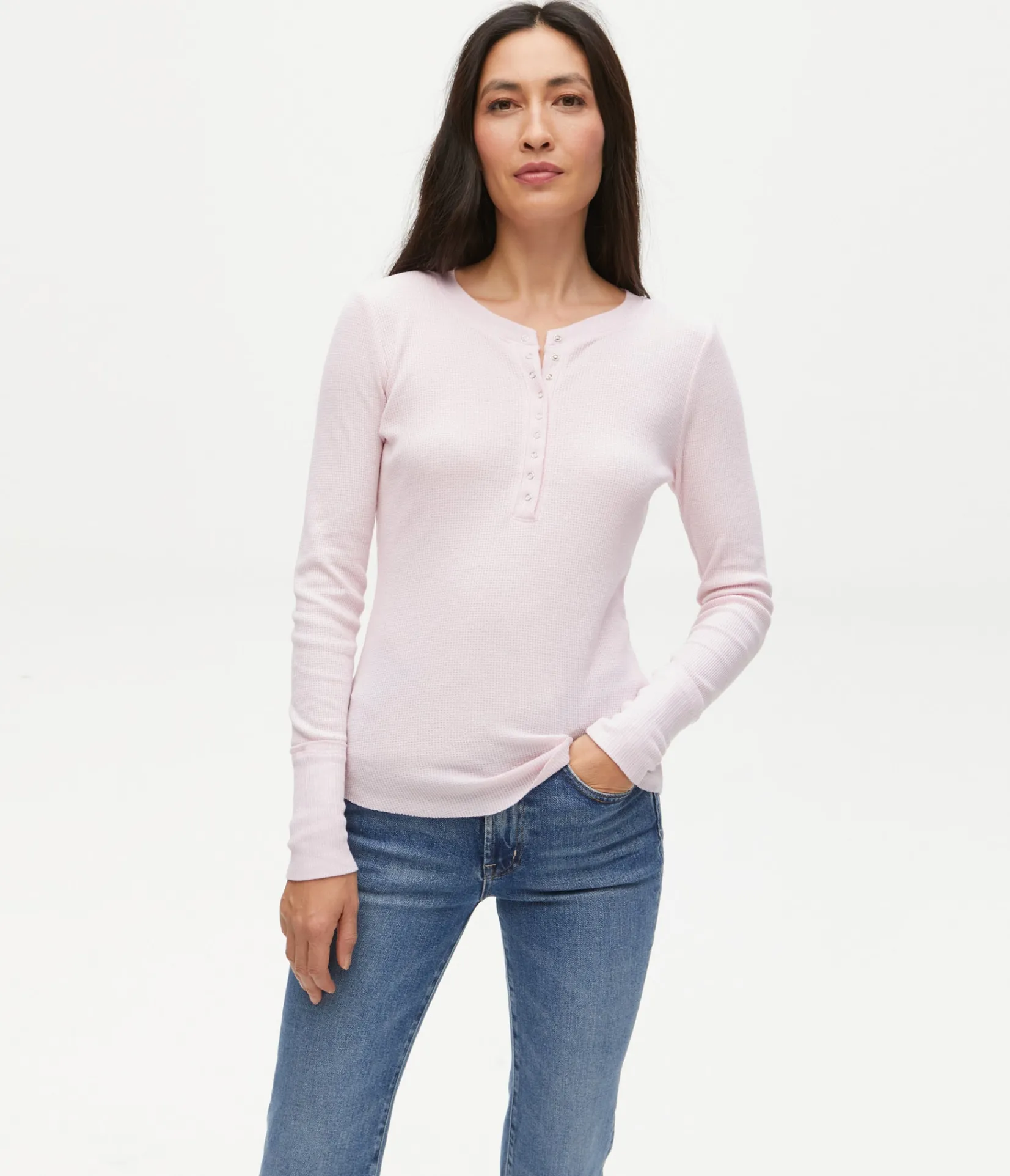 regan_thermal_henley_tee_66.webp Michael Stars Regan Thermal Henley Tee- T-Shirts | Loungewear