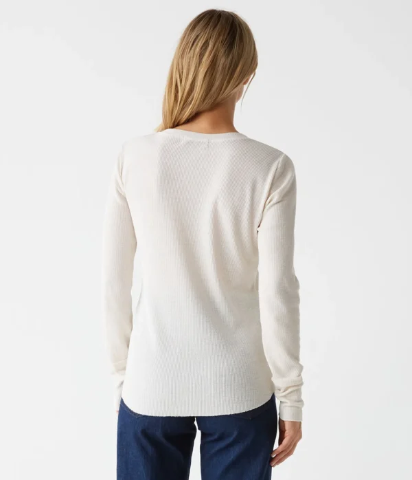 Michael Stars Regan Thermal Henley Tee- T-Shirts | Loungewear