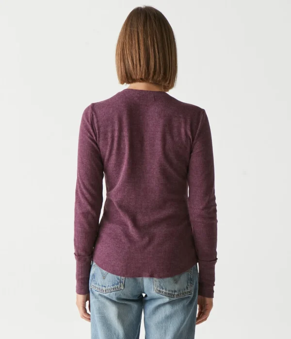 Michael Stars Regan Thermal Henley Tee- T-Shirts | Loungewear