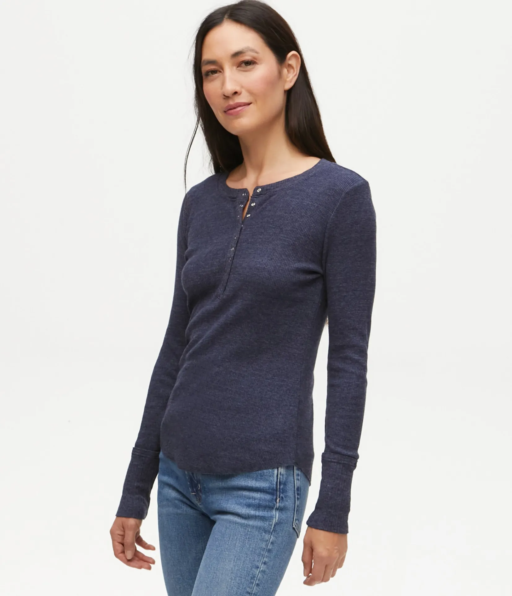 regan_thermal_henley_tee_74.webp Michael Stars Regan Thermal Henley Tee- T-Shirts | Loungewear