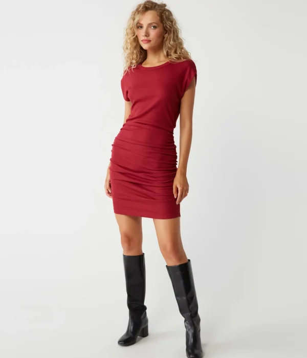 Michael Stars Ricci Power Shoulder Dress- Dresses | Mini Dresses