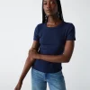 Michael Stars Rico Crew Neck Tee- T-Shirts | Ultra Rib T-Shirts