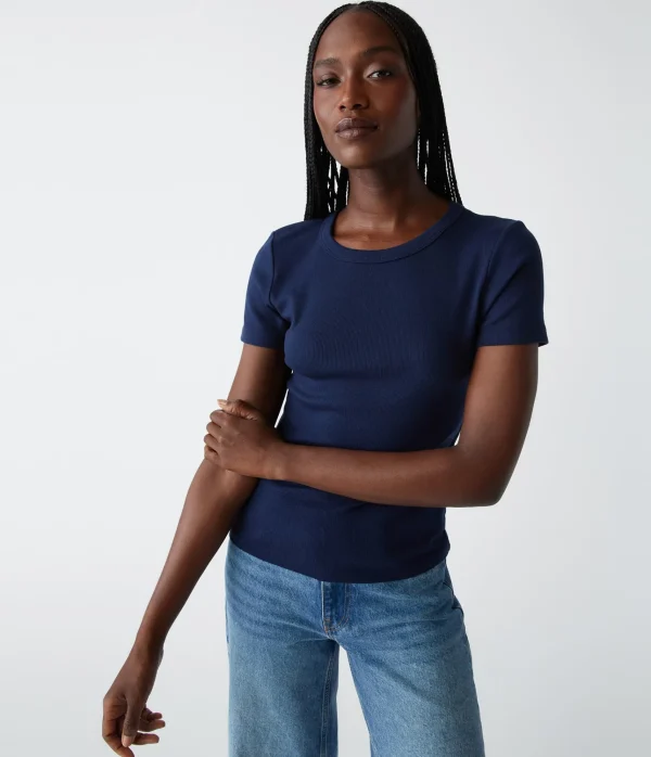 Michael Stars Rico Crew Neck Tee- T-Shirts | Ultra Rib T-Shirts