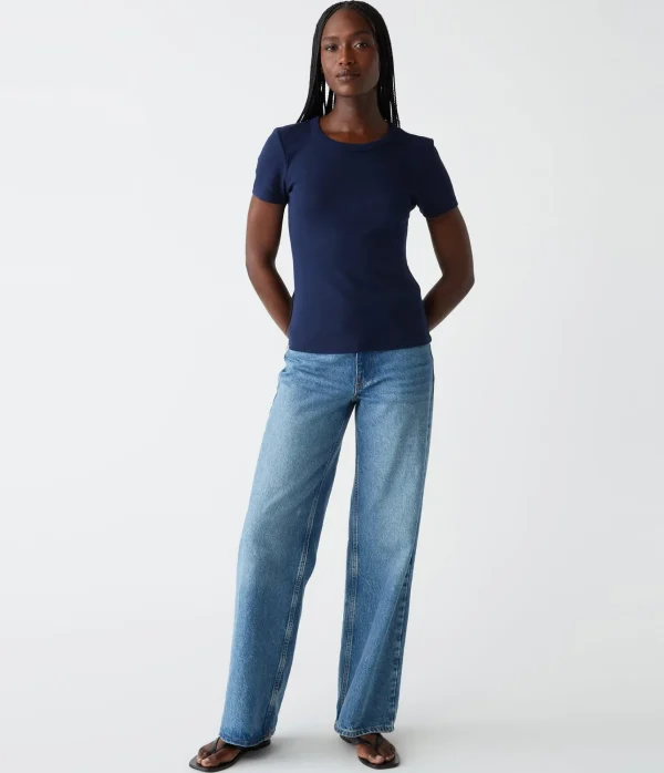 Michael Stars Rico Crew Neck Tee- T-Shirts | Ultra Rib T-Shirts