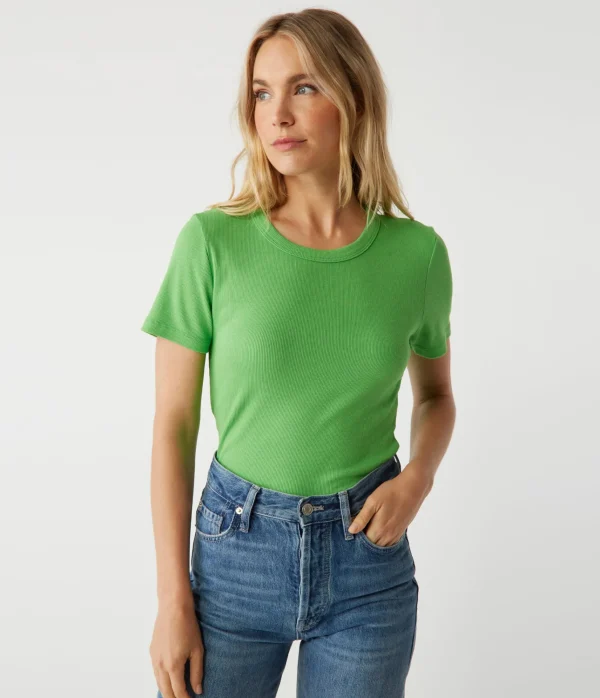 Michael Stars Rico Crew Neck Tee- T-Shirts | Ultra Rib T-Shirts