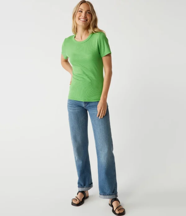Michael Stars Rico Crew Neck Tee- T-Shirts | Ultra Rib T-Shirts