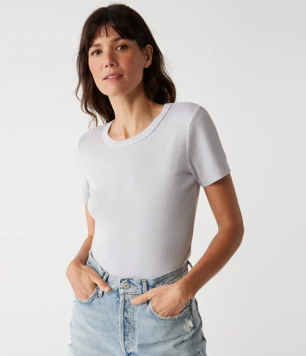 Michael Stars Rico Crew Neck Tee- T-Shirts | Ultra Rib T-Shirts