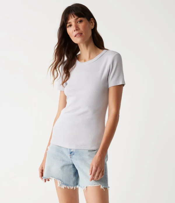 Michael Stars Rico Crew Neck Tee- T-Shirts | Ultra Rib T-Shirts