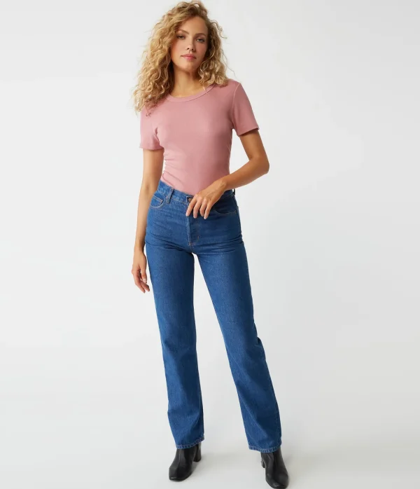 Michael Stars Rico Crew Neck Tee- T-Shirts | Ultra Rib T-Shirts
