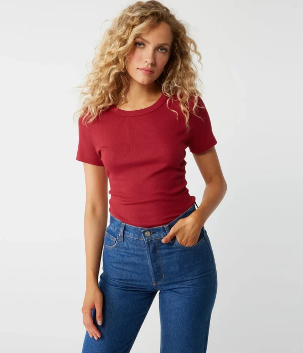Michael Stars Rico Crew Neck Tee- T-Shirts | Ultra Rib T-Shirts