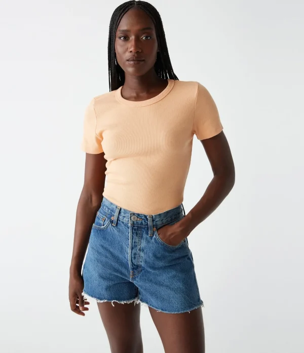 Michael Stars Rico Crew Neck Tee- T-Shirts | Ultra Rib T-Shirts