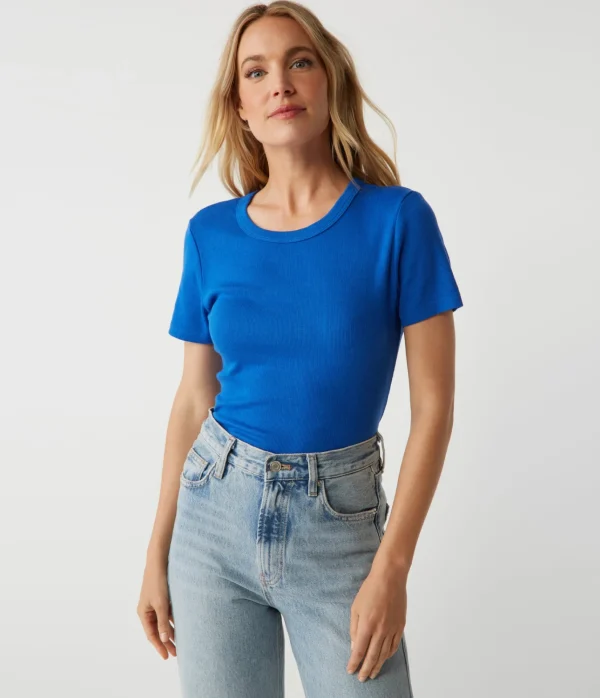 Michael Stars Rico Crew Neck Tee- T-Shirts | Ultra Rib T-Shirts