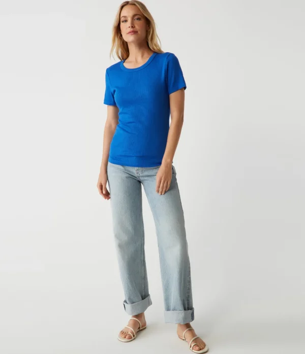 Michael Stars Rico Crew Neck Tee- T-Shirts | Ultra Rib T-Shirts