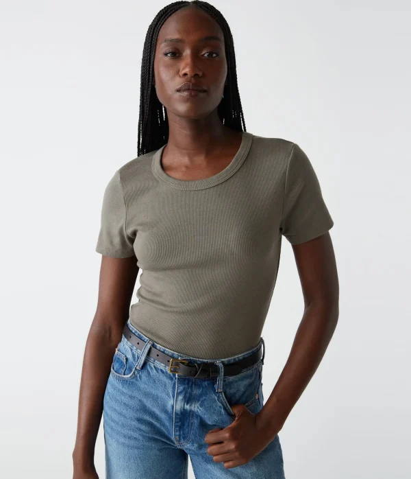 Michael Stars Rico Crew Neck Tee- T-Shirts | Ultra Rib T-Shirts