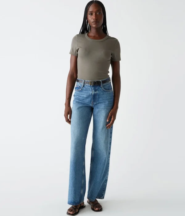 Michael Stars Rico Crew Neck Tee- T-Shirts | Ultra Rib T-Shirts