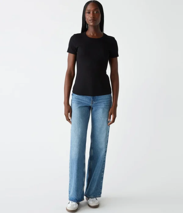 Michael Stars Rico Crew Neck Tee- T-Shirts | Ultra Rib T-Shirts
