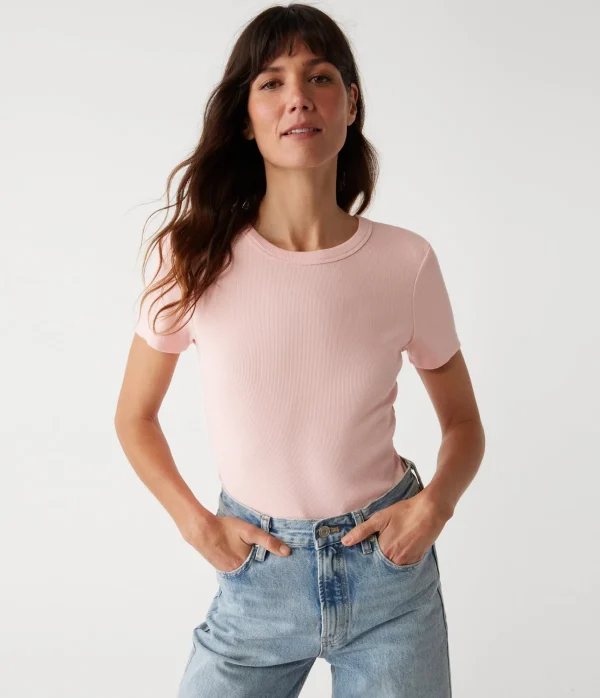 Michael Stars Rico Crew Neck Tee- T-Shirts | Ultra Rib T-Shirts