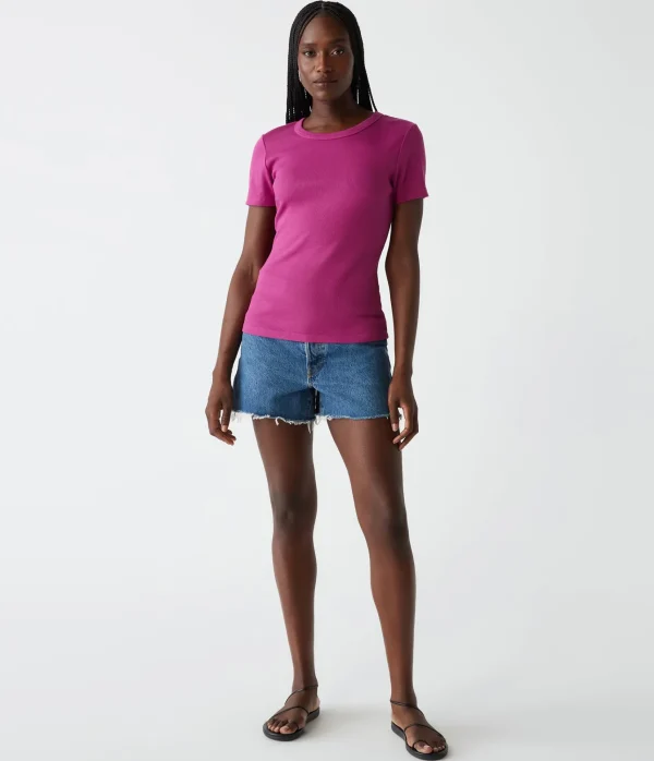 Michael Stars Rico Crew Neck Tee- T-Shirts | Ultra Rib T-Shirts