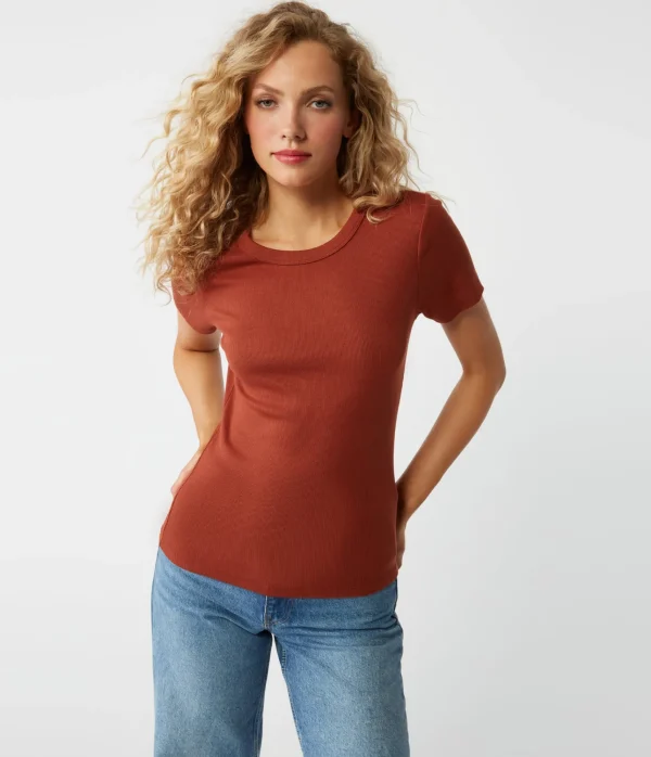 Michael Stars Rico Crew Neck Tee- T-Shirts | Ultra Rib T-Shirts