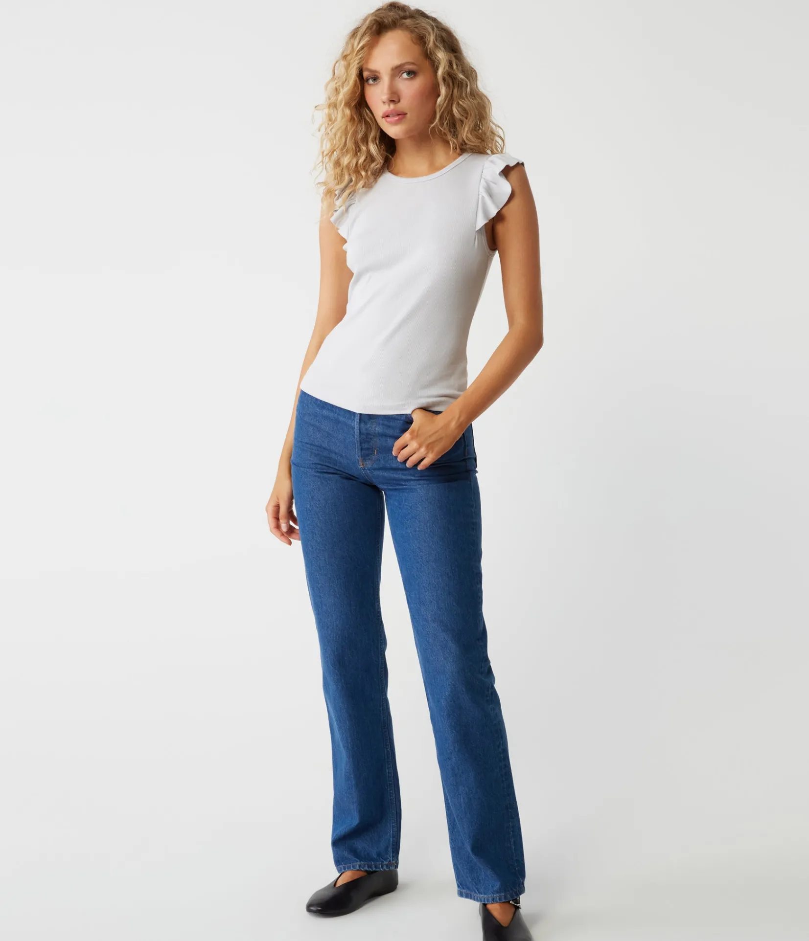 rina_flutter_sleeve_top_13.webp Michael Stars Rina Flutter Sleeve Top- T-Shirts | Tank Tops
