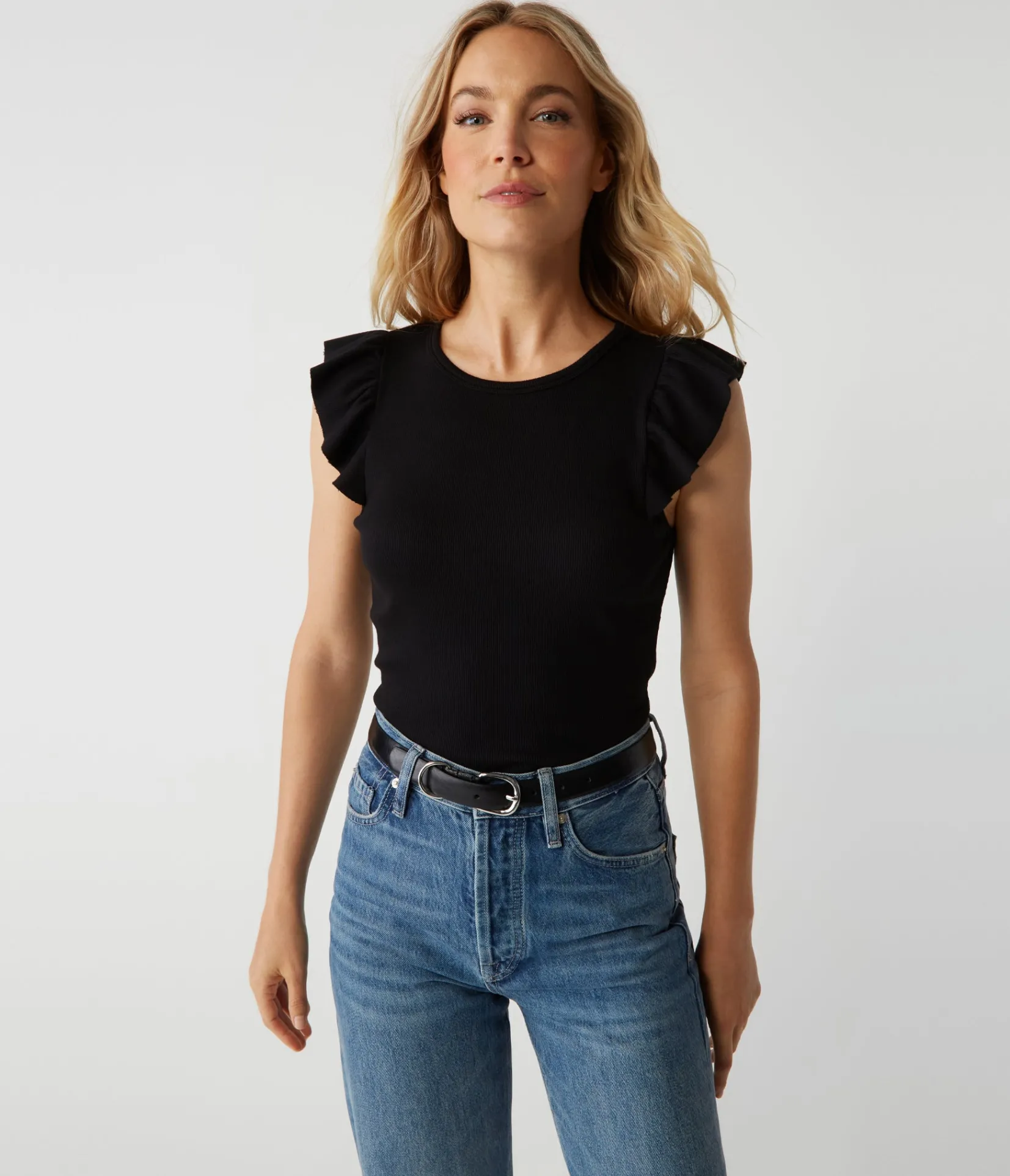 rina_flutter_sleeve_top_16.webp Michael Stars Rina Flutter Sleeve Top- T-Shirts | Tank Tops