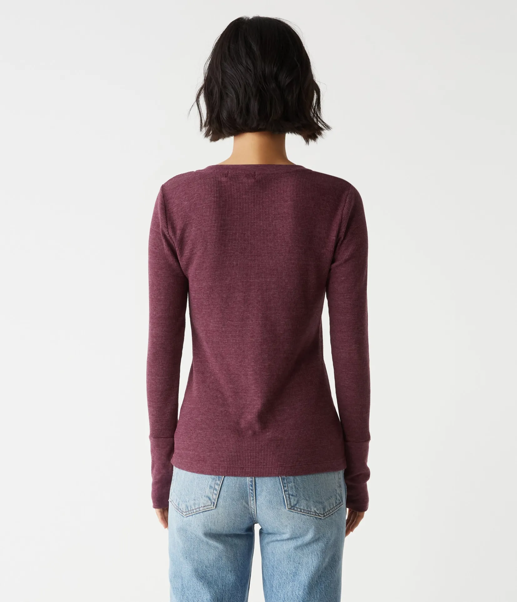romeo_thermal_vneck_tee_11.webp Michael Stars Romeo Thermal V-Neck Tee- T-Shirts | Loungewear
