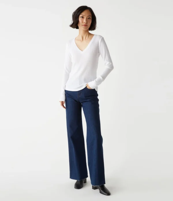 Michael Stars Romeo Thermal V-Neck Tee- T-Shirts | Loungewear