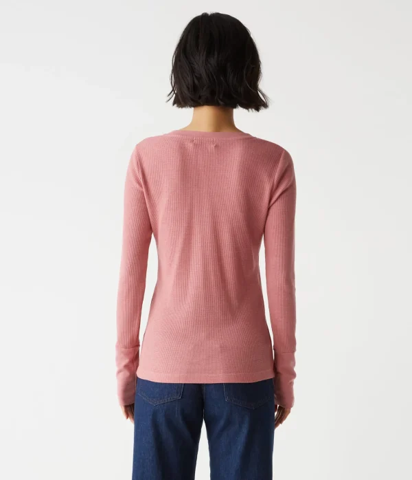 Michael Stars Romeo Thermal V-Neck Tee- T-Shirts | Loungewear