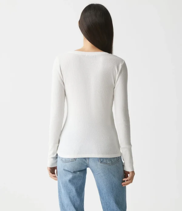 Michael Stars Romeo Thermal V-Neck Tee- T-Shirts | Loungewear