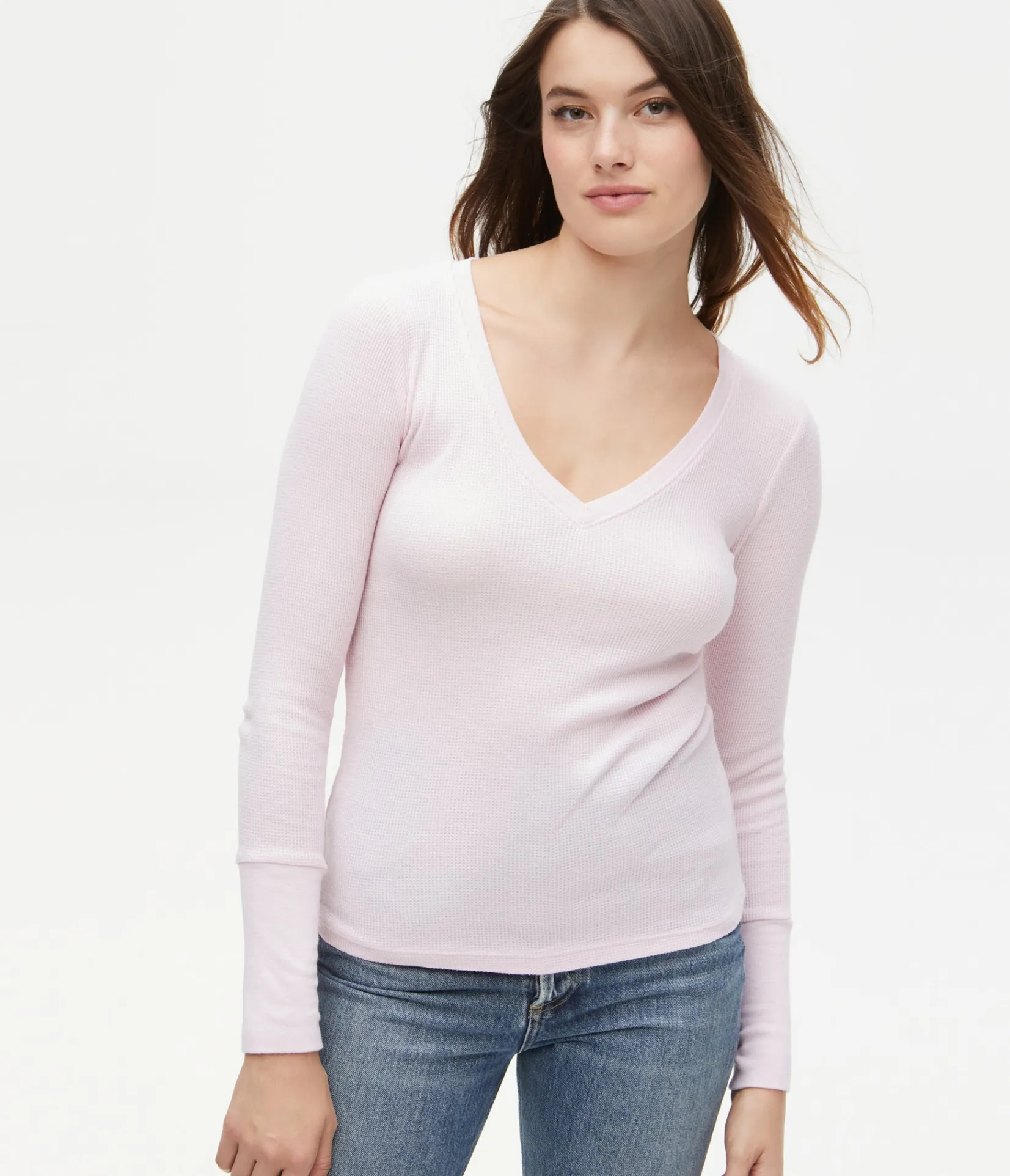 romeo_thermal_vneck_tee_35.webp Michael Stars Romeo Thermal V-Neck Tee- T-Shirts | Loungewear