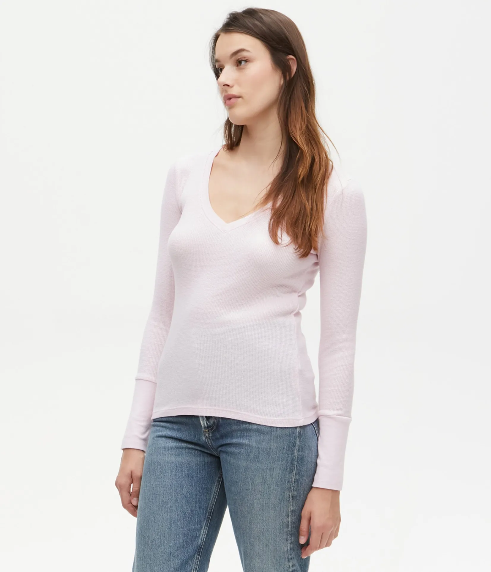 romeo_thermal_vneck_tee_36.webp Michael Stars Romeo Thermal V-Neck Tee- T-Shirts | Loungewear