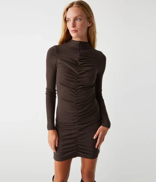 Michael Stars Romi Ruched Front Dress- Dresses | Mini Dresses