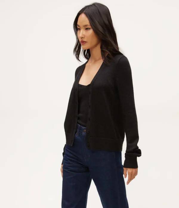 Michael Stars Ruiz Metallic Cardigan- Sweaters & Cardigans