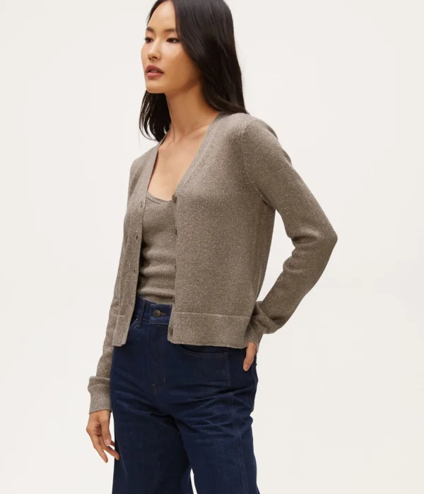 Michael Stars Ruiz Metallic Cardigan- Sweaters & Cardigans