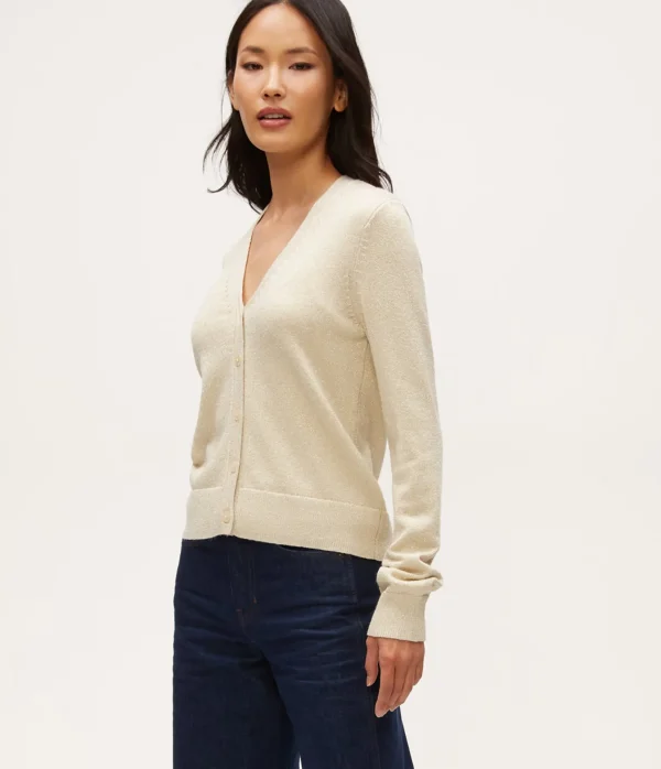 Michael Stars Ruiz Metallic Cardigan- Sweaters & Cardigans