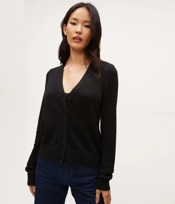 Michael Stars Ruiz Metallic Cardigan- Sweaters & Cardigans
