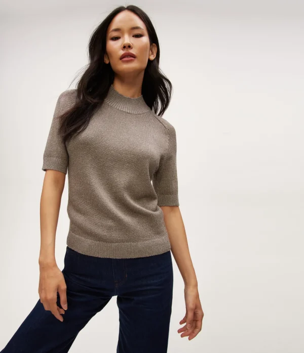 Michael Stars Sabel Metallic Sweater- Sweaters & Cardigans