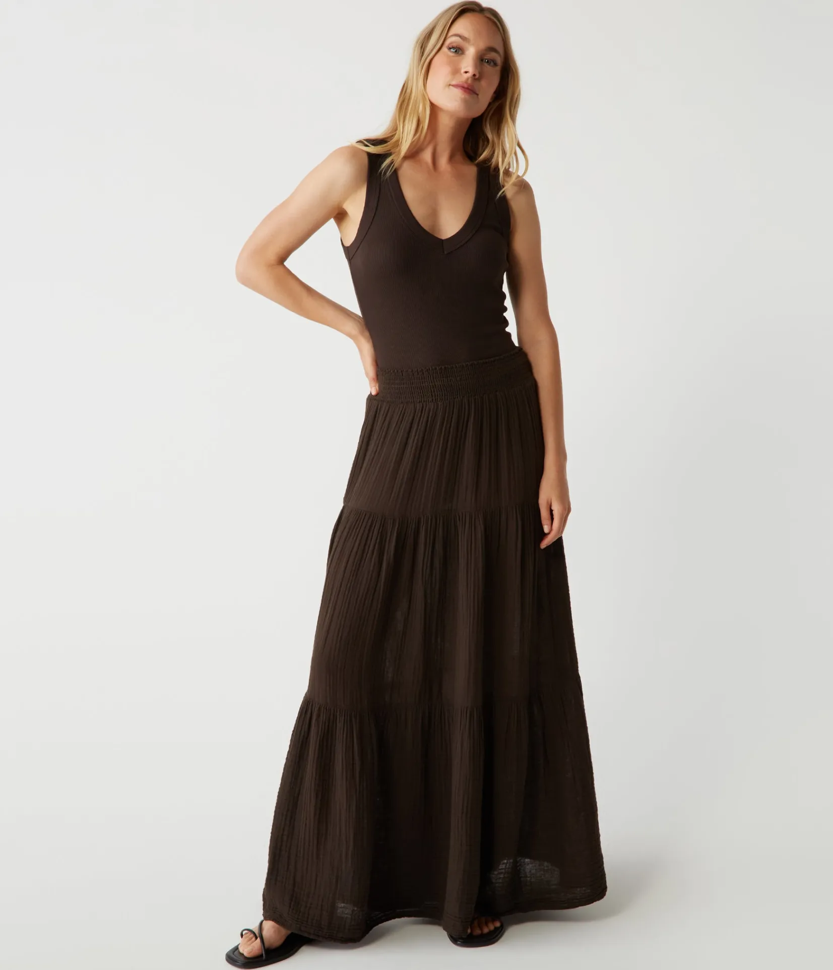 sandy_gauze_skirt_12.webp Michael Stars Sandy Gauze Skirt- Dresses | Pants, Shorts & Skirts