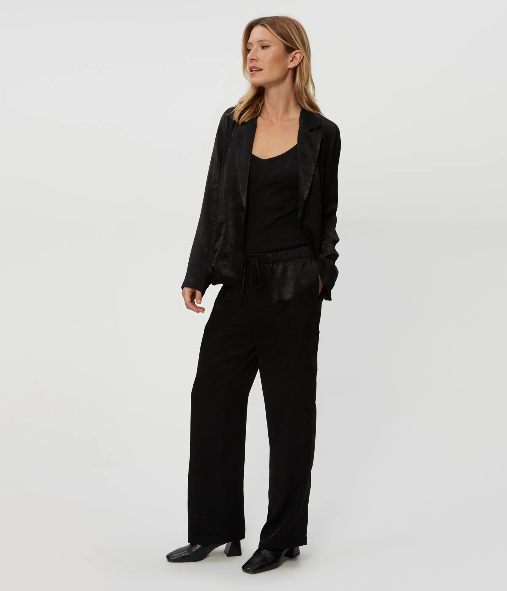 sanji_hammered_satin_drawstring_pant_3.webp Michael Stars Sanji Hammered Satin Drawstring Pant- Pants, Shorts & Skirts
