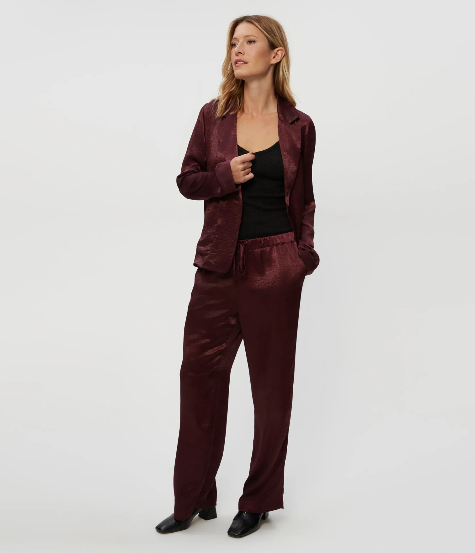 sanji_hammered_satin_drawstring_pant_6.webp Michael Stars Sanji Hammered Satin Drawstring Pant- Pants, Shorts & Skirts