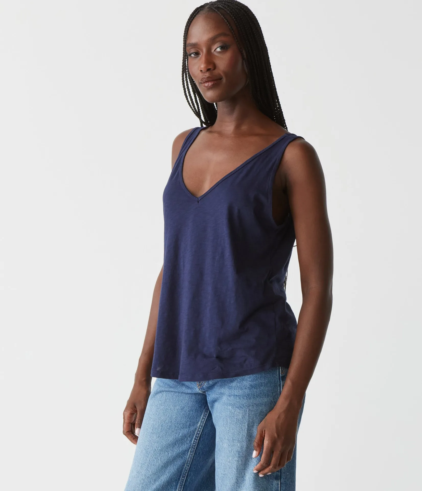 scarlett_vneck_tank_10.webp Michael Stars Scarlett V-Neck Tank- Tank Tops | Supima Cotton T-Shirts