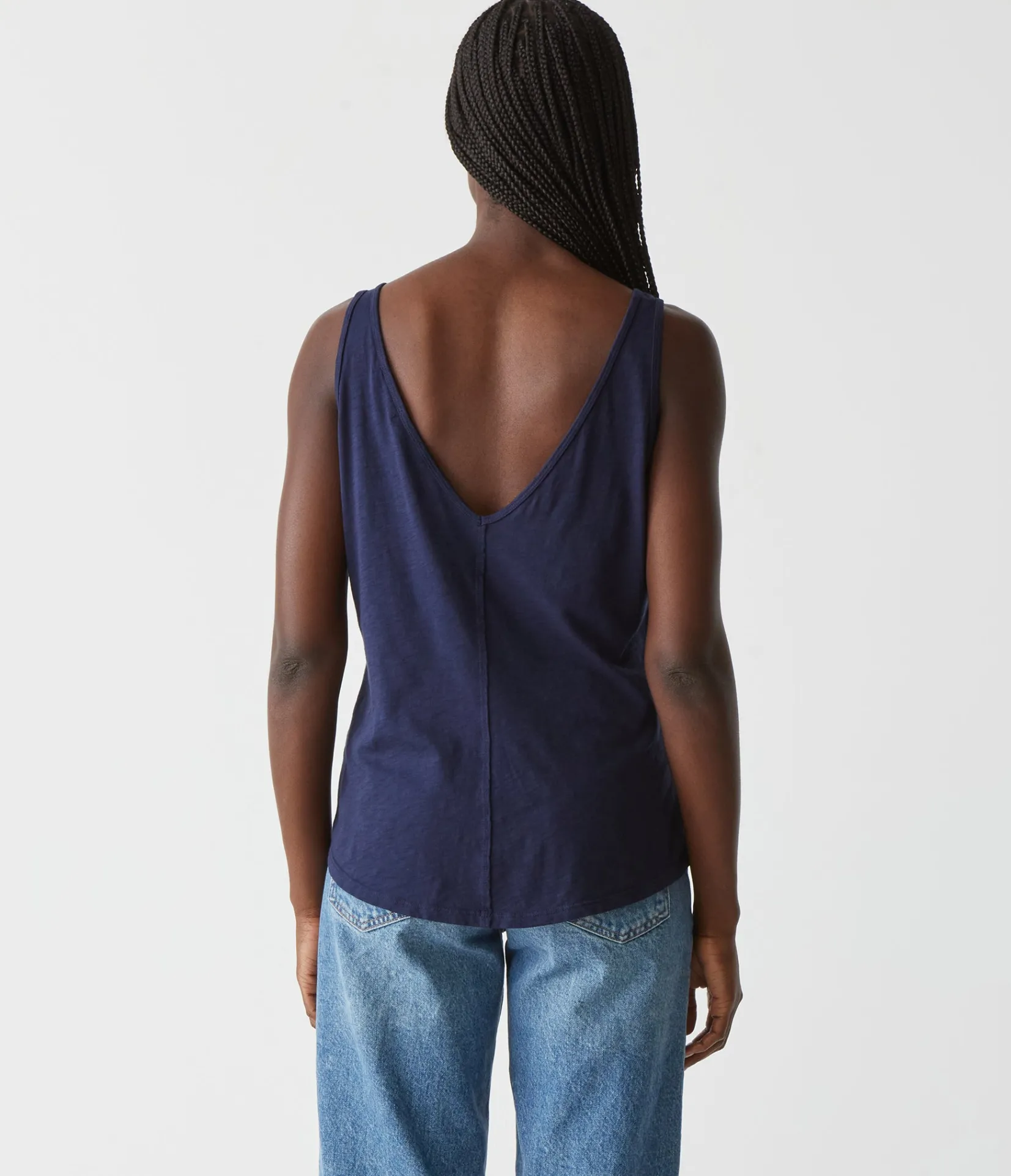 scarlett_vneck_tank_11.webp Michael Stars Scarlett V-Neck Tank- Tank Tops | Supima Cotton T-Shirts
