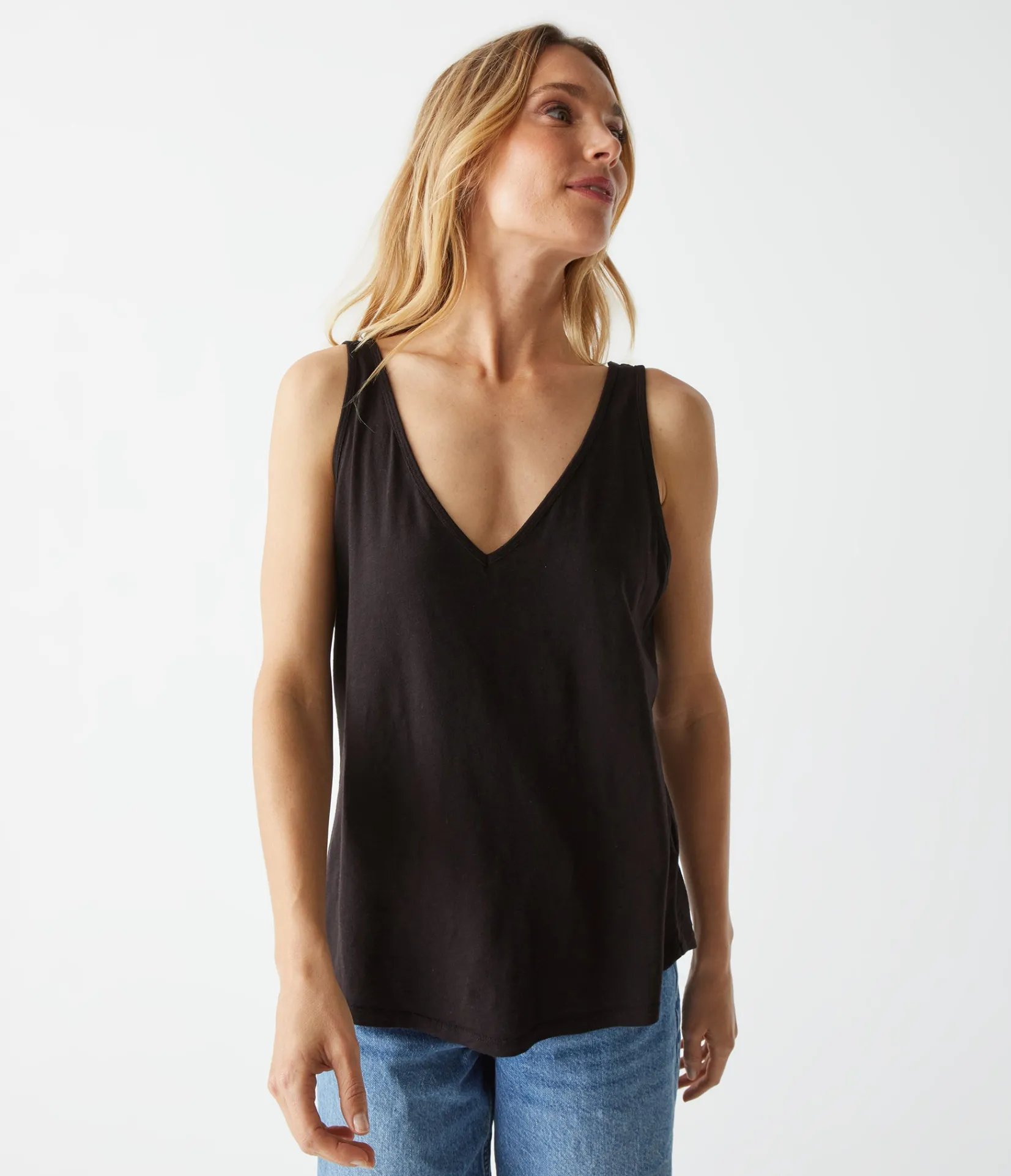 scarlett_vneck_tank_12.webp Michael Stars Scarlett V-Neck Tank- Tank Tops | Supima Cotton T-Shirts