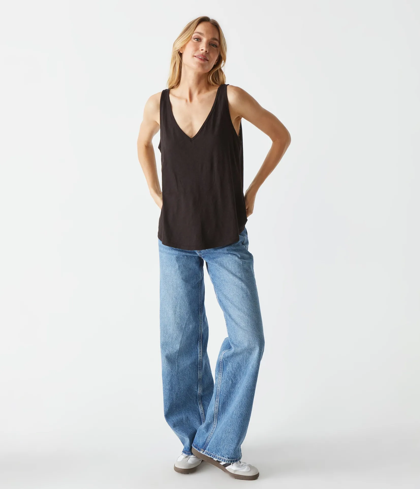 scarlett_vneck_tank_13.webp Michael Stars Scarlett V-Neck Tank- Tank Tops | Supima Cotton T-Shirts