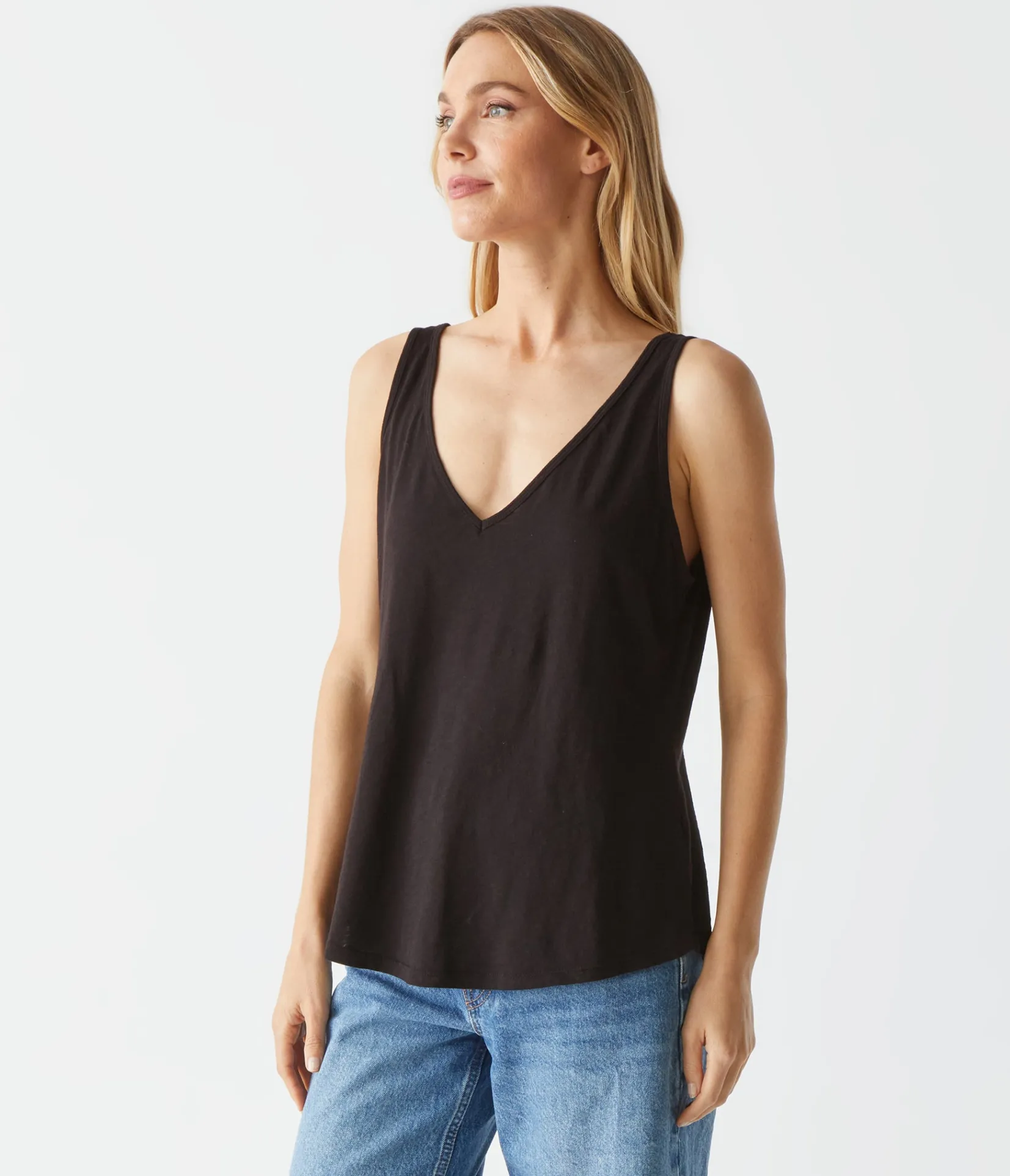 scarlett_vneck_tank_14.webp Michael Stars Scarlett V-Neck Tank- Tank Tops | Supima Cotton T-Shirts