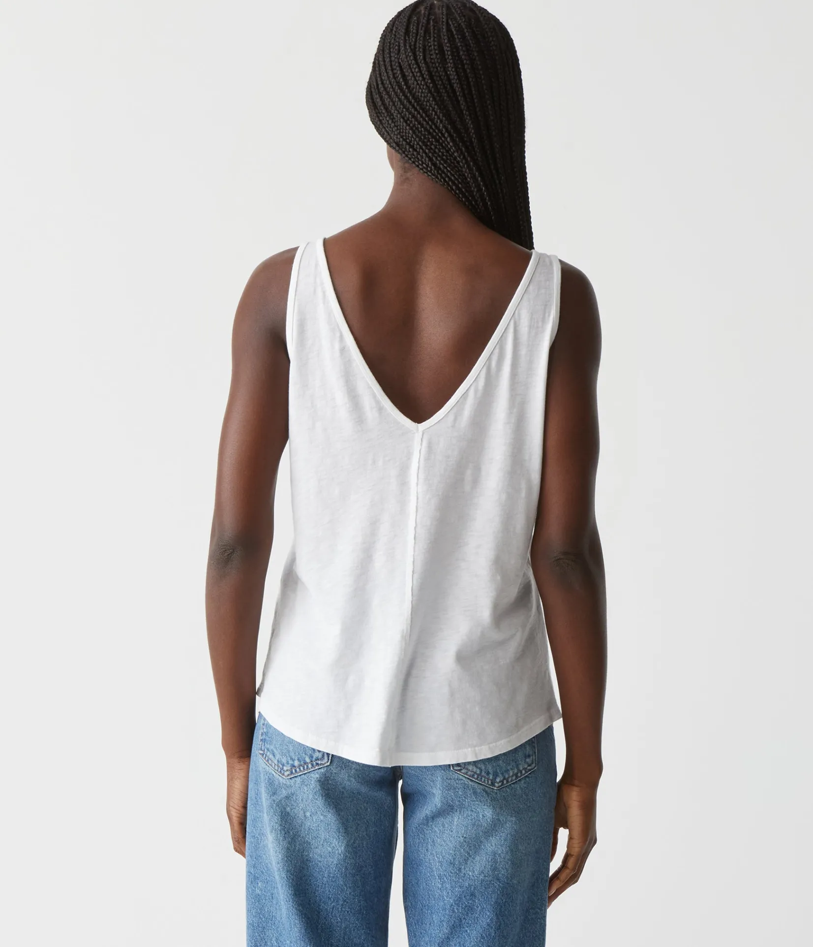 scarlett_vneck_tank_3.webp Michael Stars Scarlett V-Neck Tank- Tank Tops | Supima Cotton T-Shirts