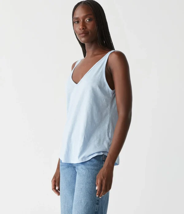 Michael Stars Scarlett V-Neck Tank- Tank Tops | Supima Cotton T-Shirts