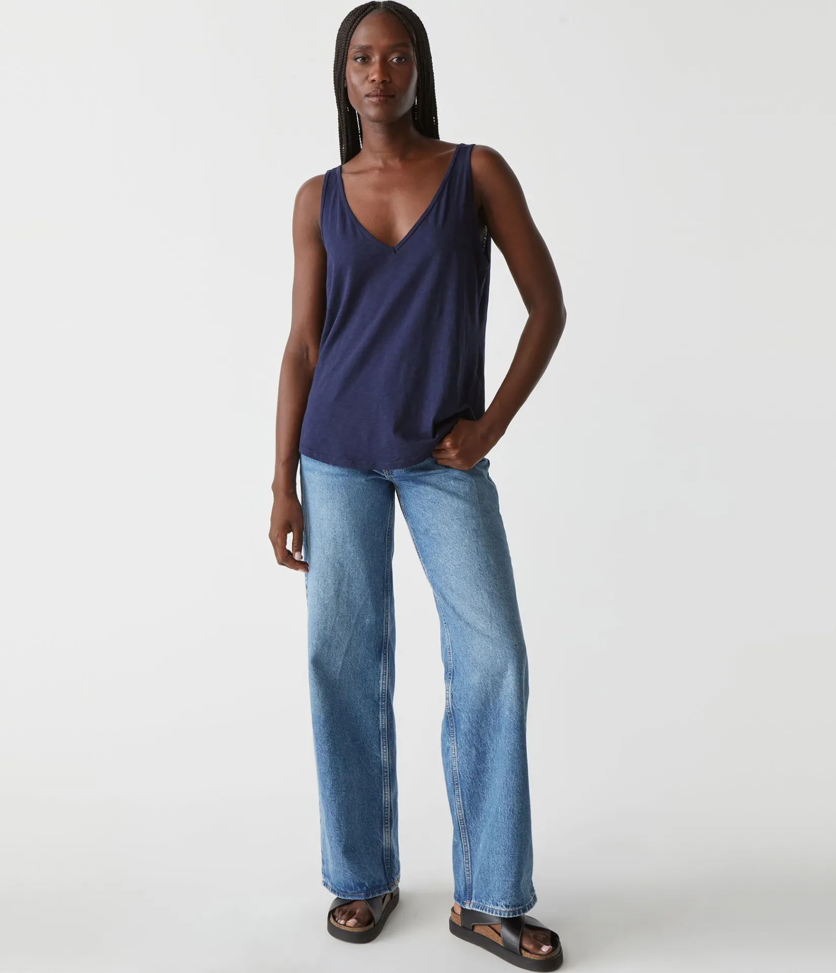 scarlett_vneck_tank_9.webp Michael Stars Scarlett V-Neck Tank- Tank Tops | Supima Cotton T-Shirts