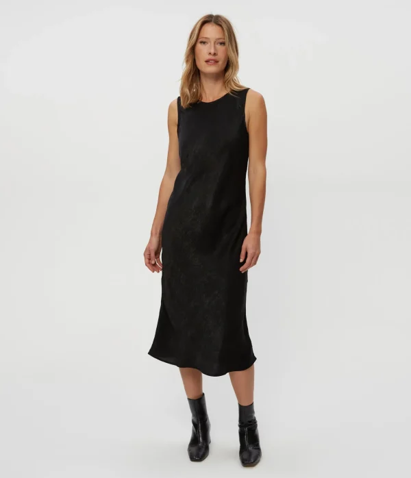Michael Stars Seema Hammered Satin Midi Dress- Dresses | Midi Dresses