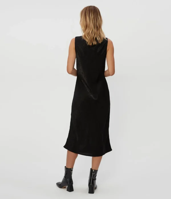 Michael Stars Seema Hammered Satin Midi Dress- Dresses | Midi Dresses